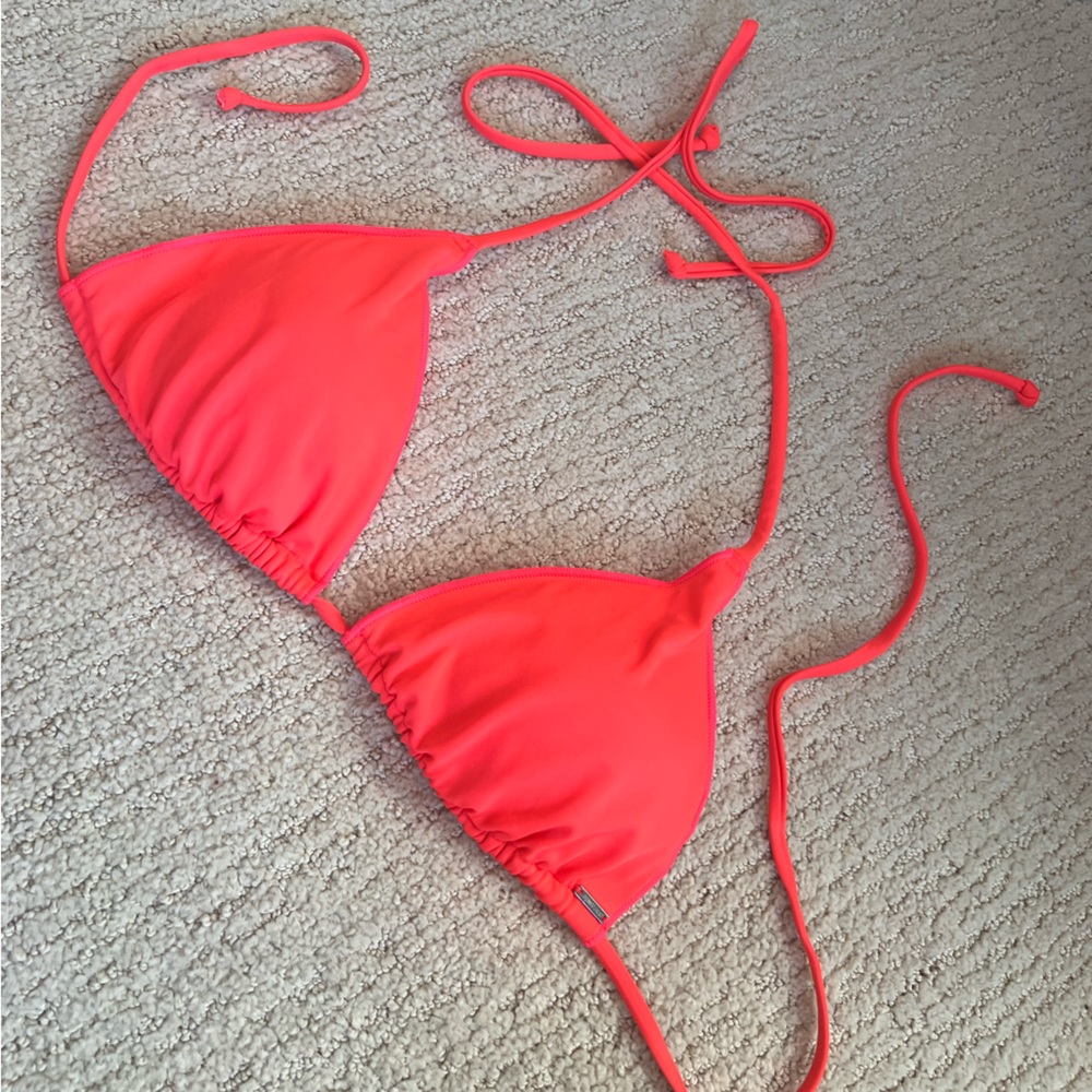 Orangey bikini top from bikini village